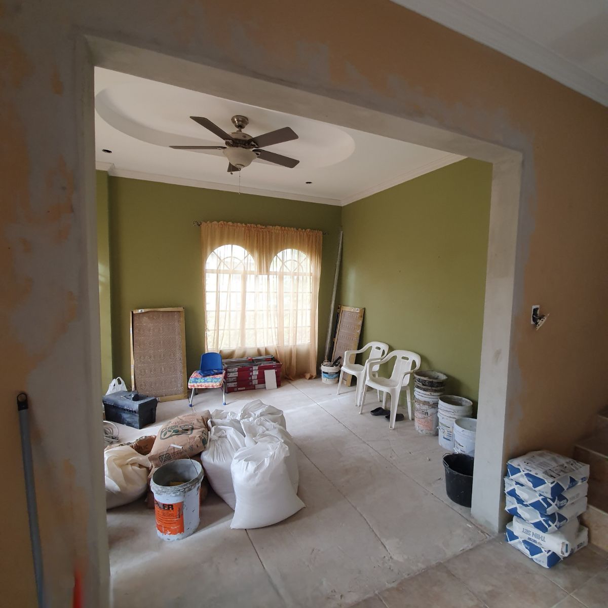 living room interior design before shot