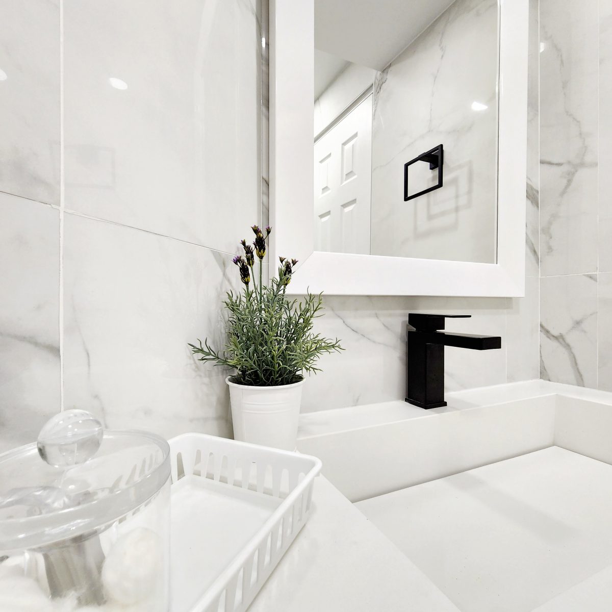 white bathroom interior design