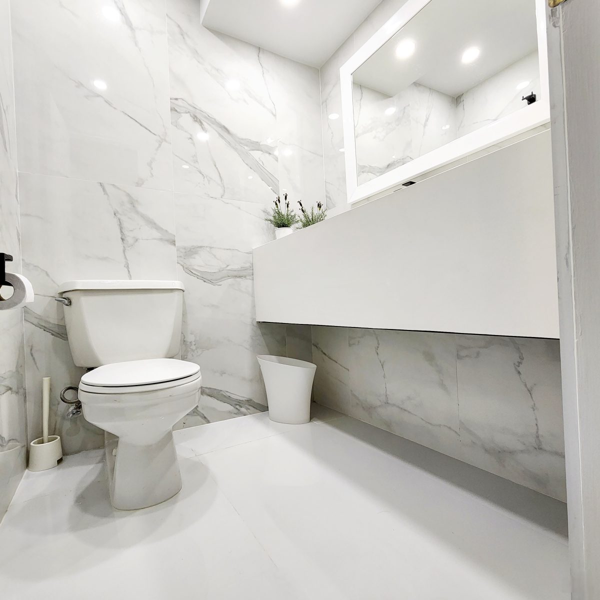 white bathroom interior design