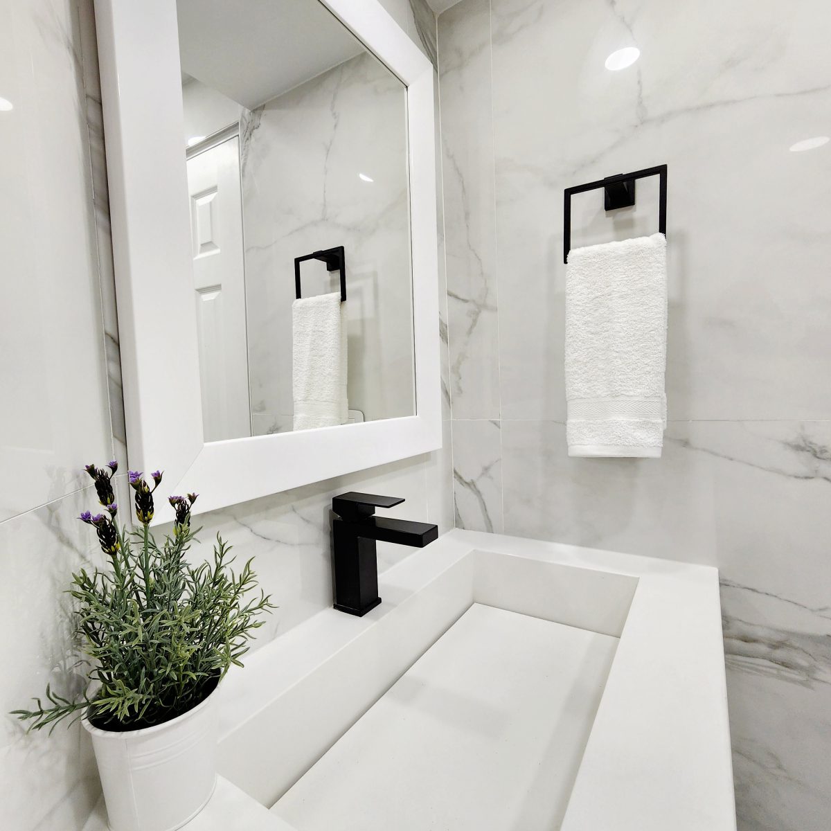white bathroom interior design