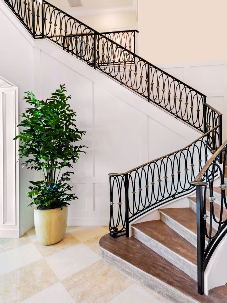 luxury staircase in entryway